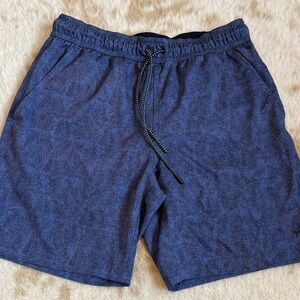 Men's Blue Swim Board Shorts Fish Hippie
